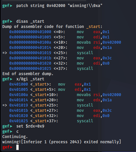 modifying values in GDB