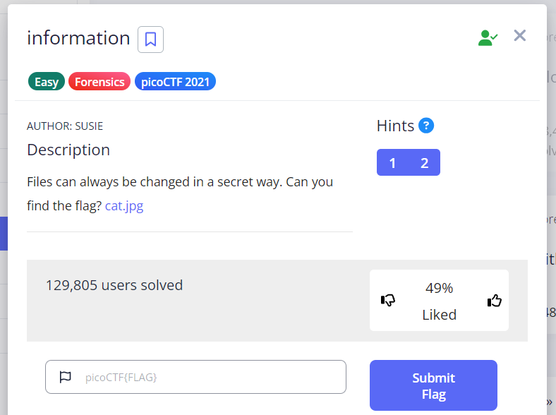Challenge screenshot