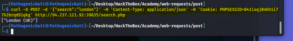 post method htb curl request data