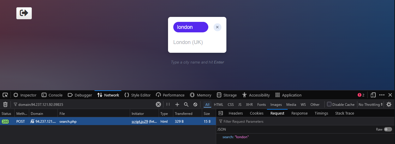 post method htb devtools request data